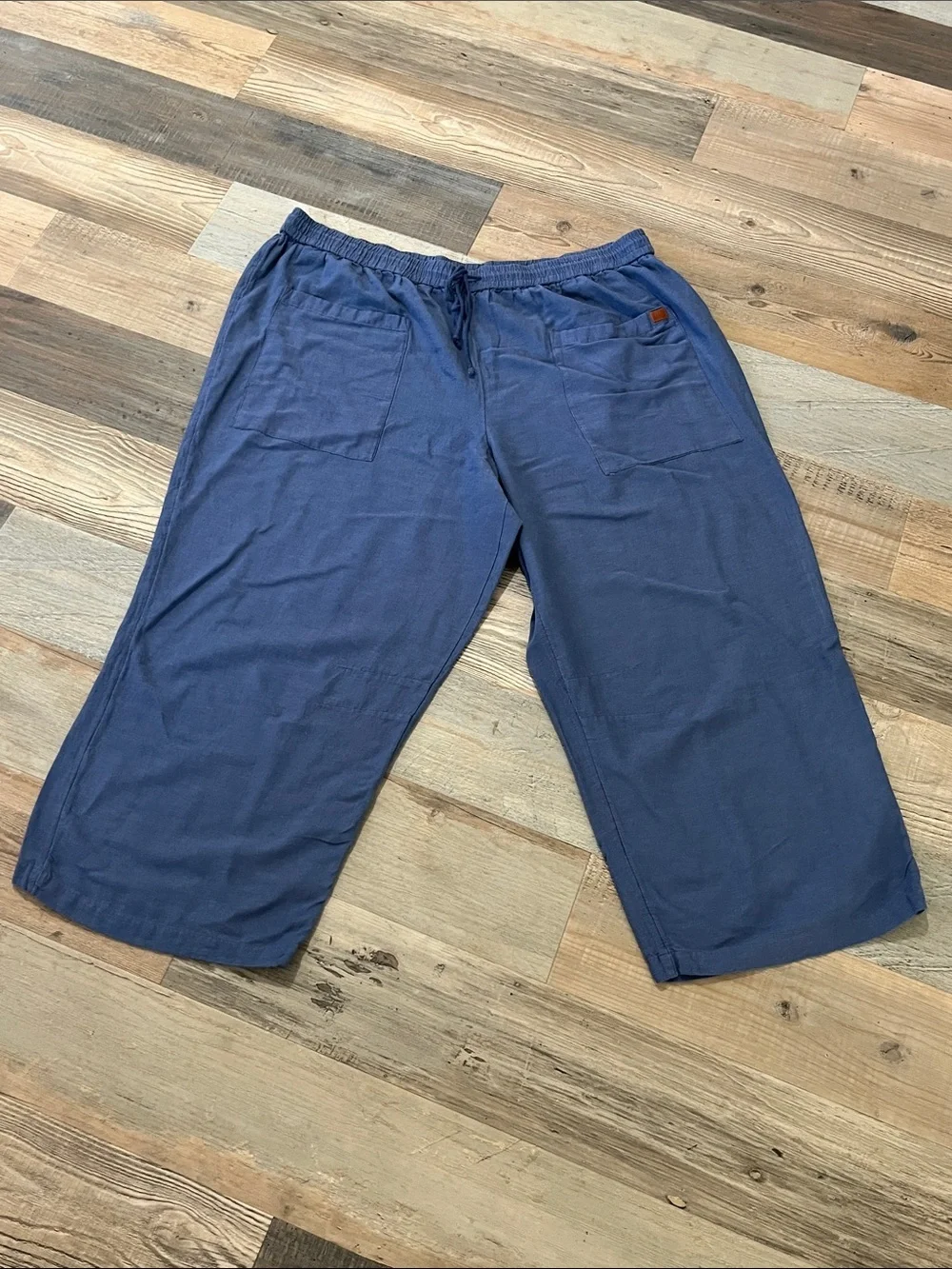 Peace Love World Women’s Indigo Drawstring Jogger Pants Sz 2X Casual TC0454